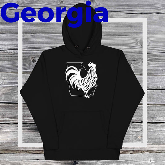 Unisex Locally Grown Georgia Cock Hoodie