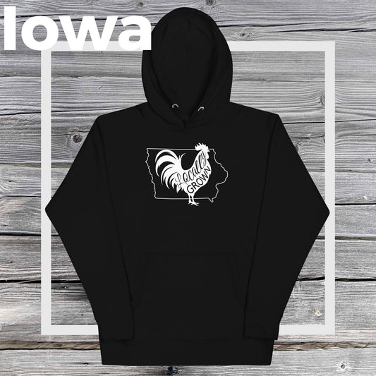 Unisex Locally Grown Iowa Cock Hoodie