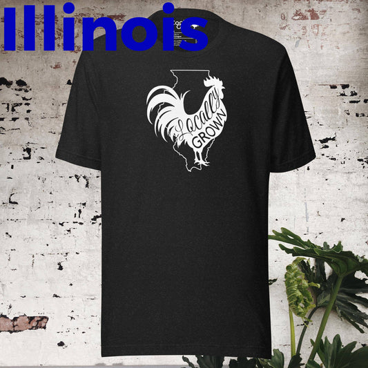 Unisex Locally Grown Illinois Cock Tee