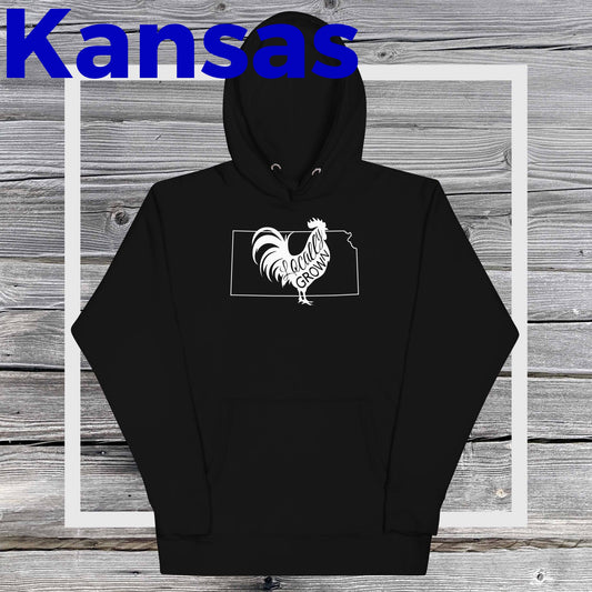 Unisex Locally Grown Kansas Cock Hoodie