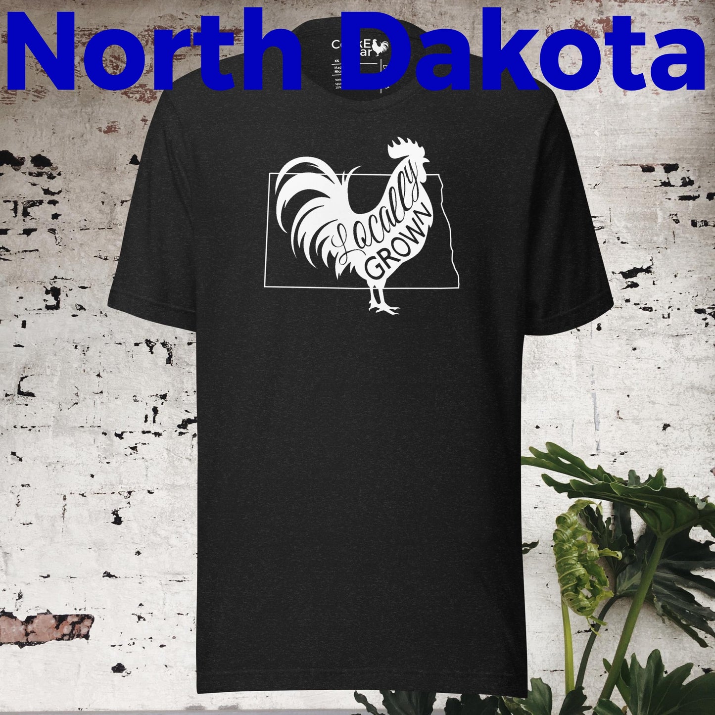 Unisex Locally Grown North Dakota Cock Tee