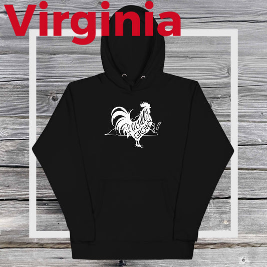 Unisex Locally Grown Virginia Cock Hoodie