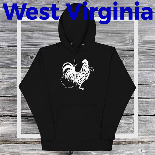 Unisex Locally Grown West Virginia Cock Hoodie