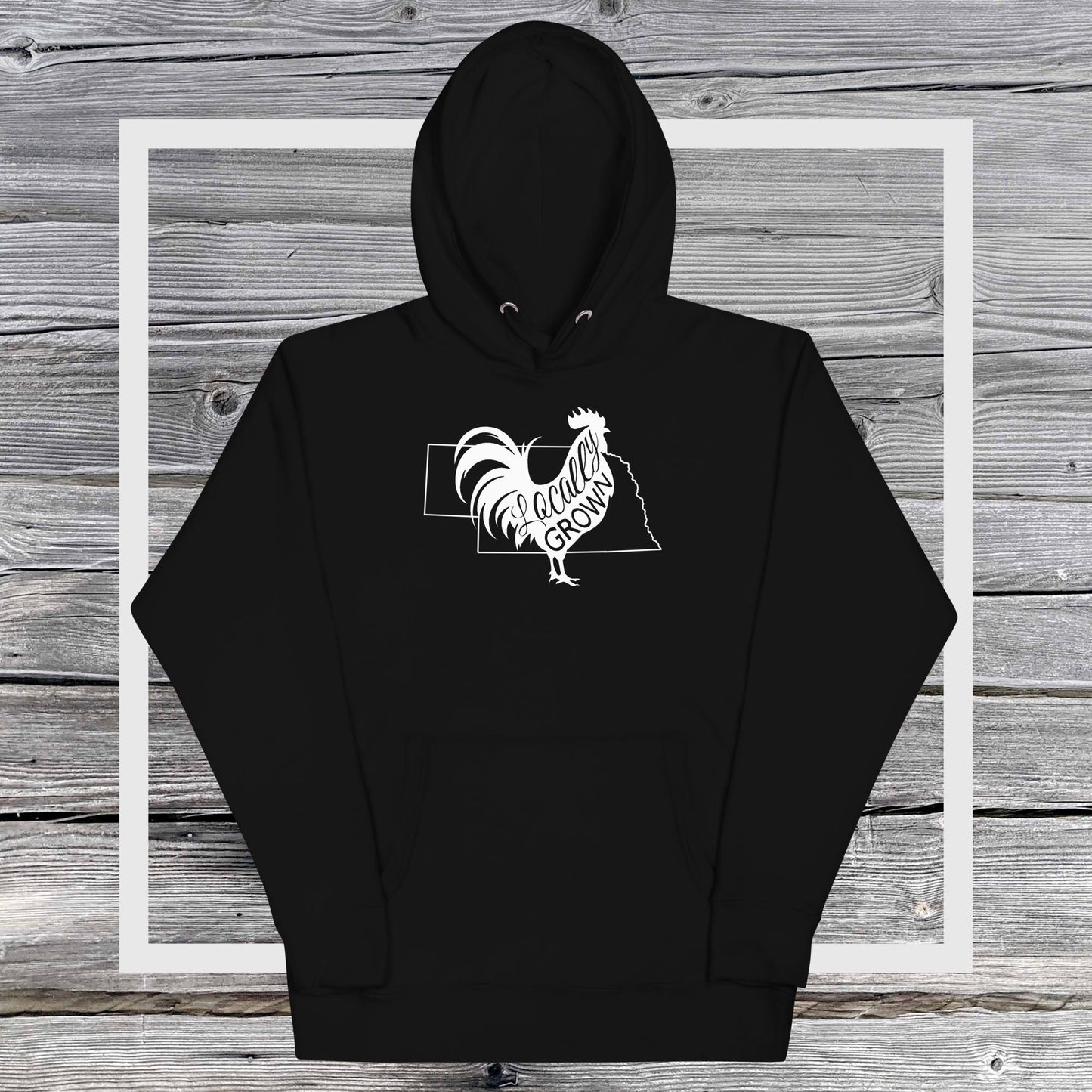 Unisex Locally Grown Nebraska Cock Hoodie