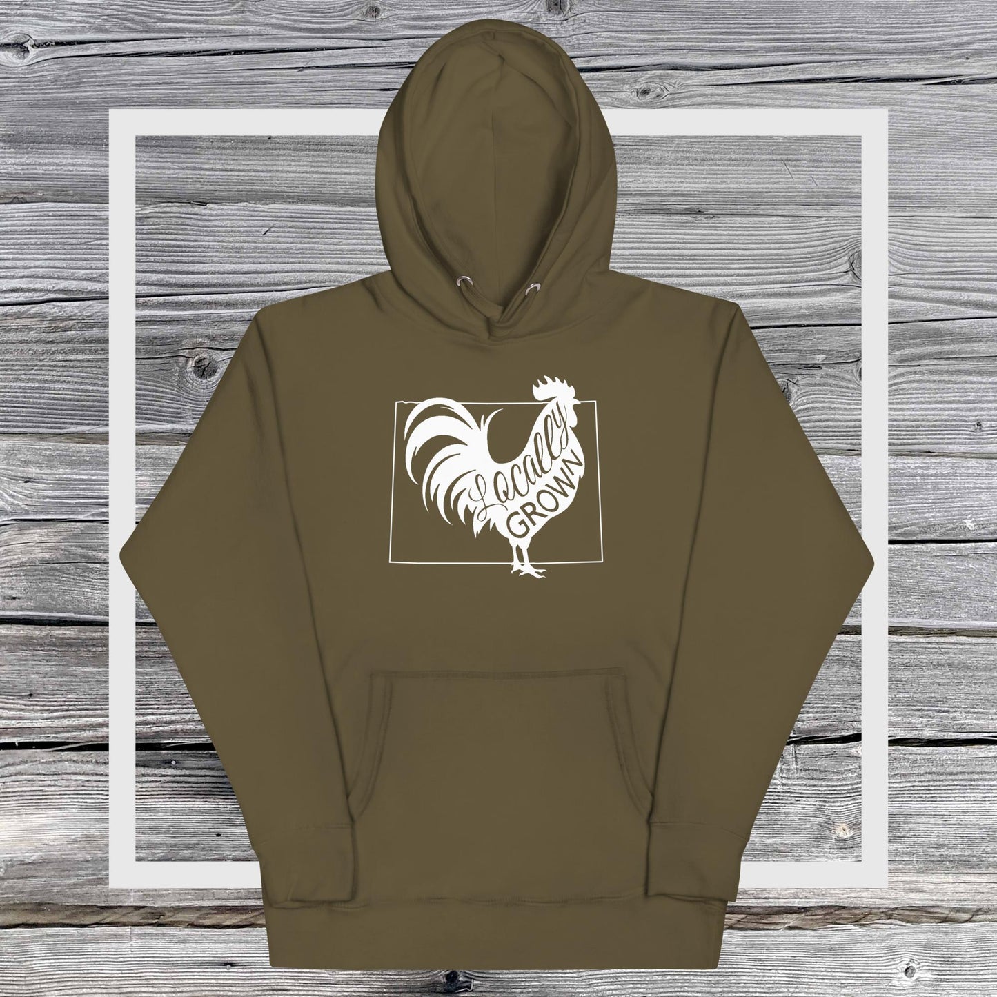 Unisex Locally Grown Wyoming Cock Hoodie