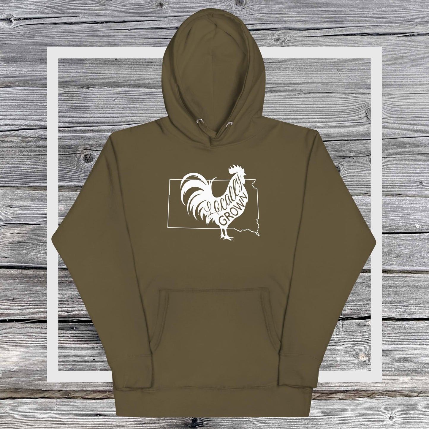 Unisex Locally Grown South Dakota Cock Hoodie