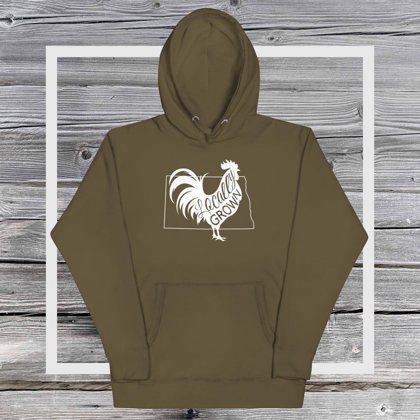 Unisex Locally Grown North Dakota Cock Hoodie