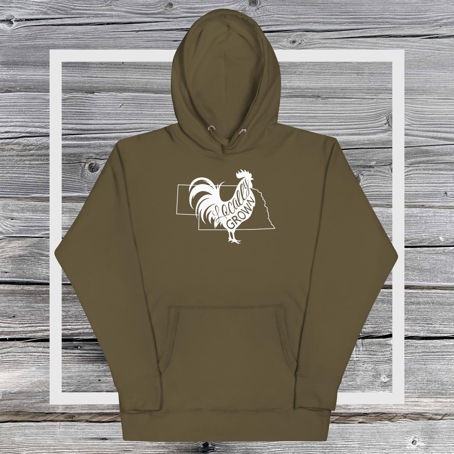 Unisex Locally Grown Nebraska Cock Hoodie