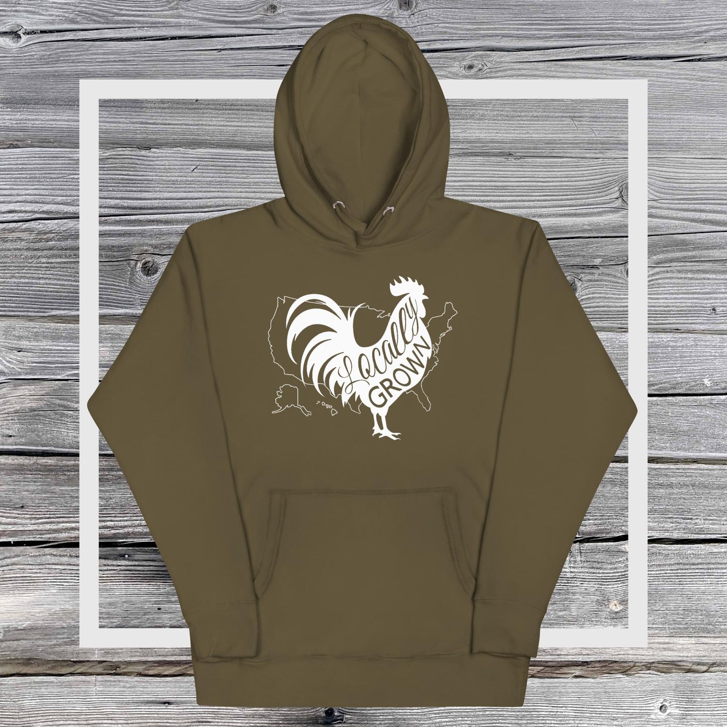 Locally Grown American Cock Unisex Hoodie