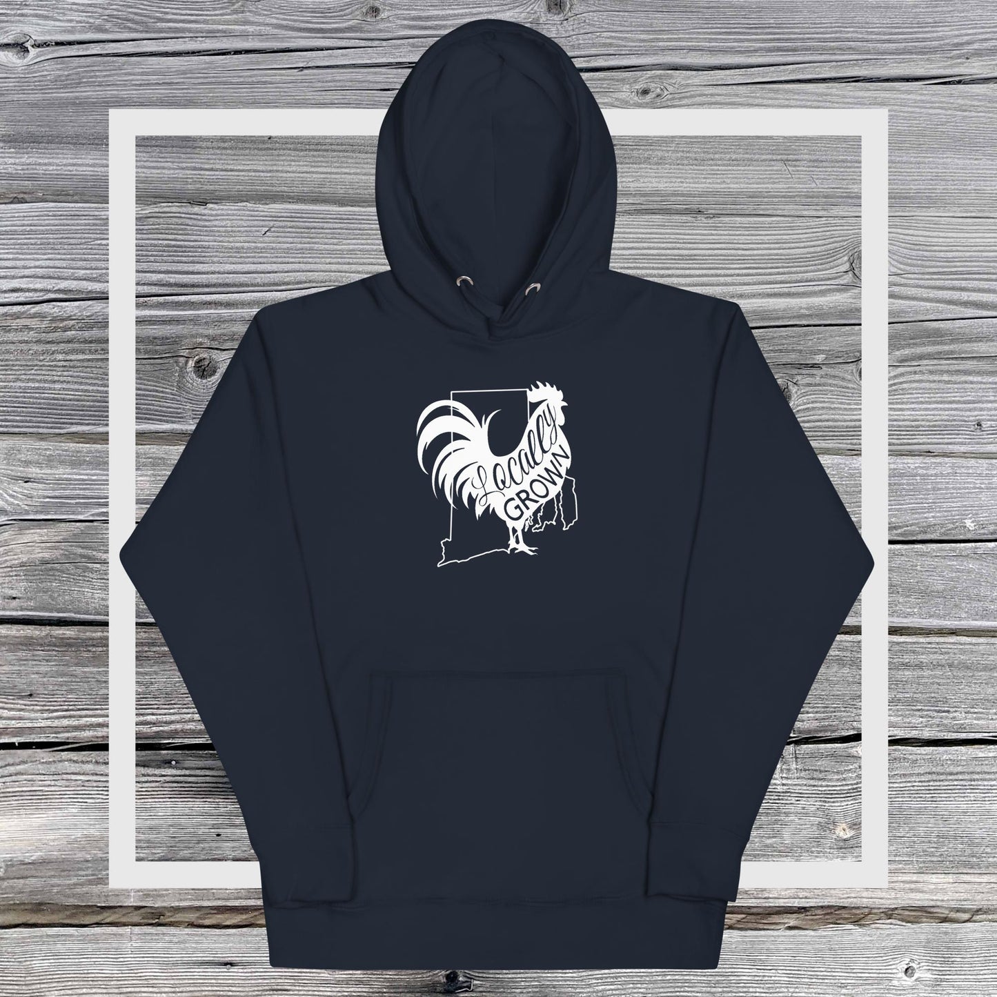 Unisex Locally Grown Rhode Island Cock Hoodie