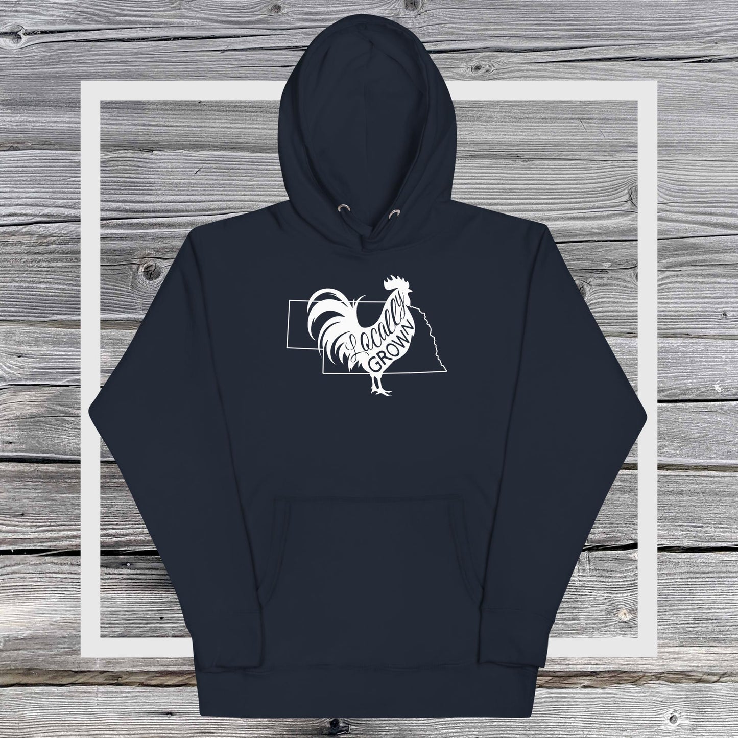 Unisex Locally Grown Nebraska Cock Hoodie