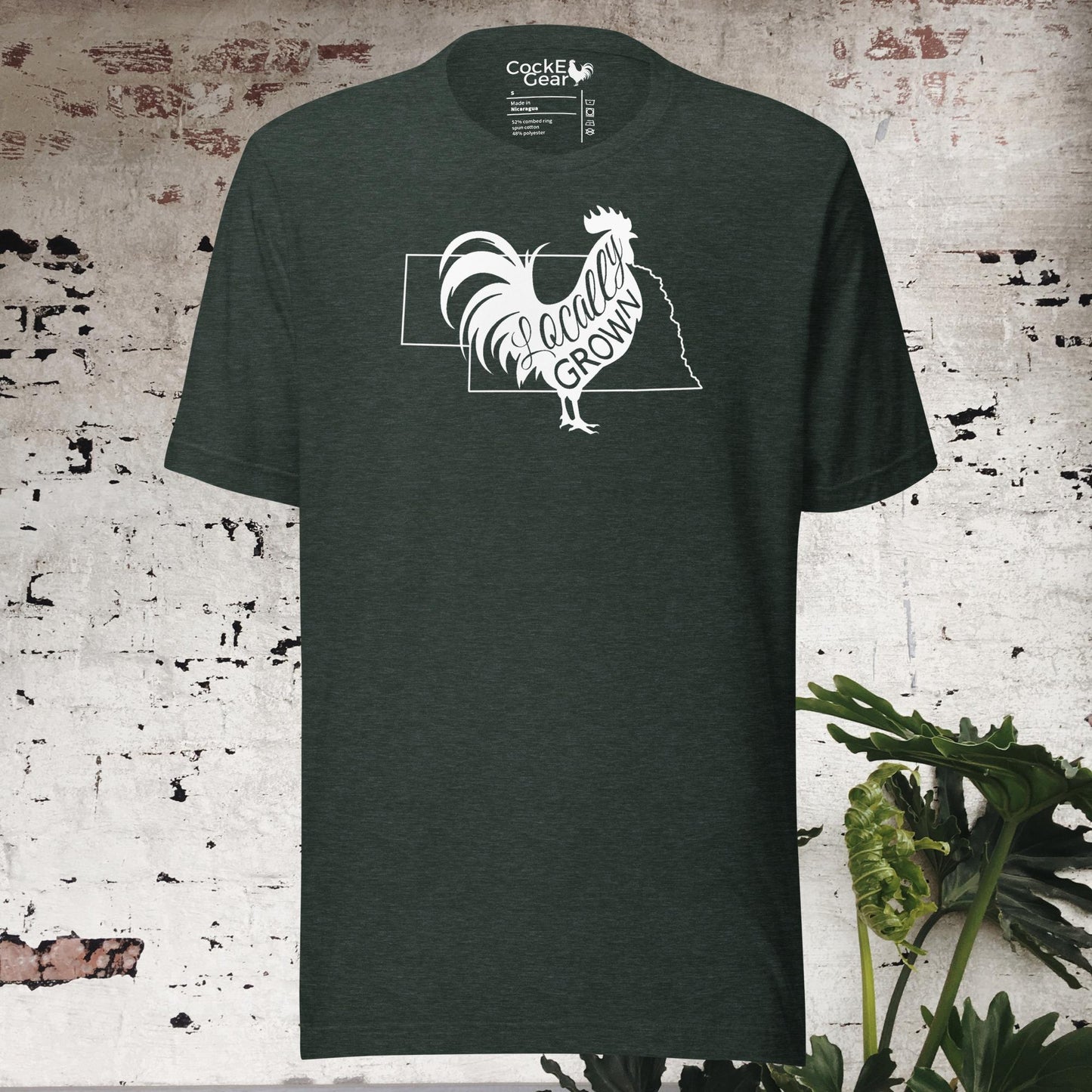 Unisex Locally Grown Nebraska Cock Tee